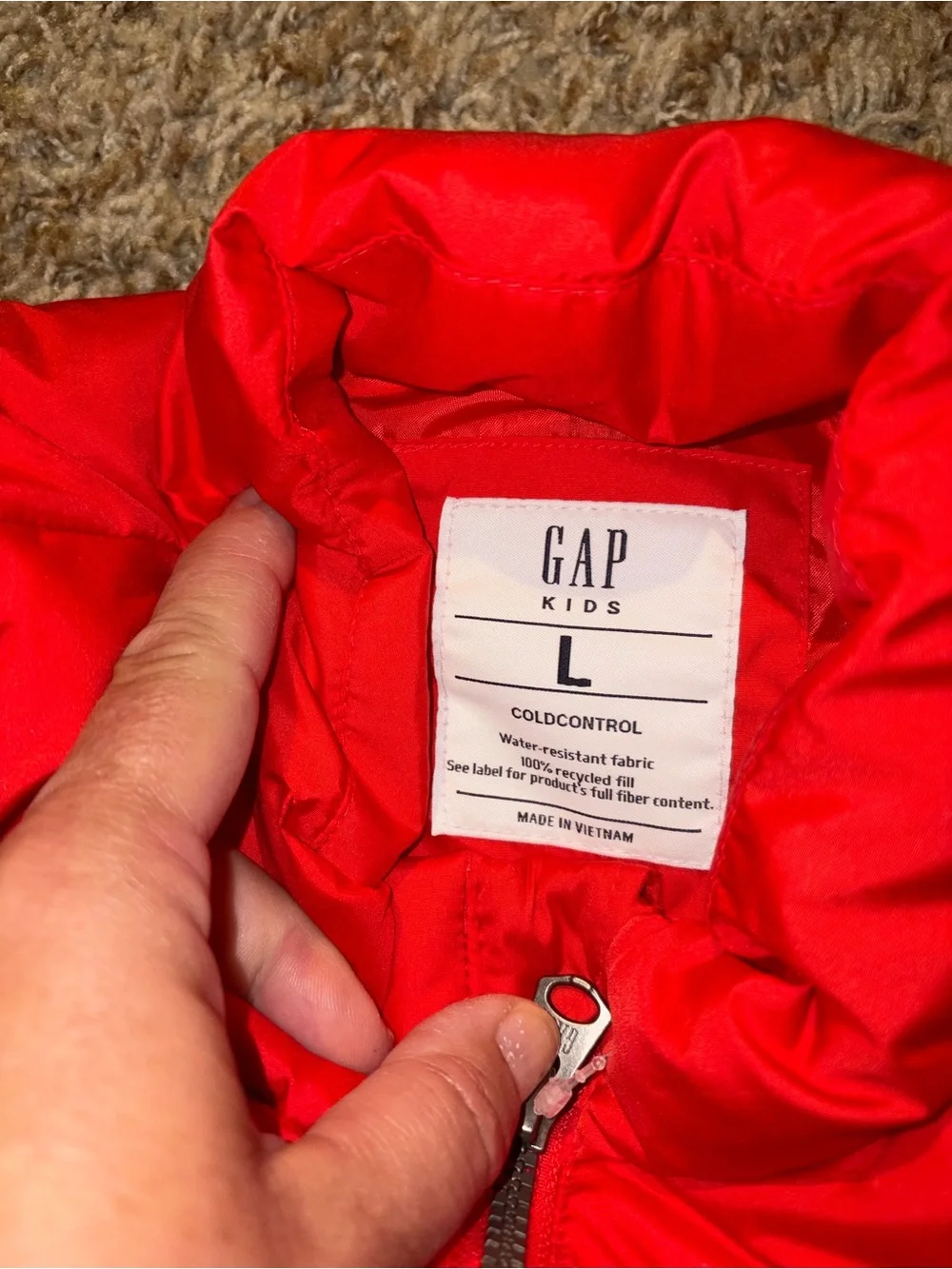 GAP Bright Red Quilted Puffer Vest for Kids